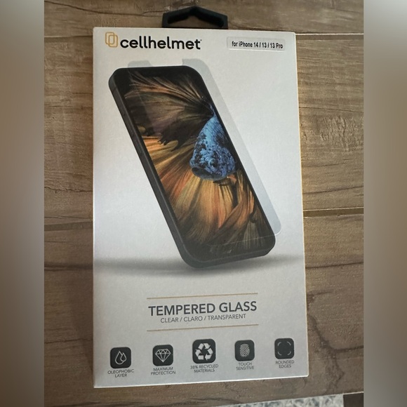 Cellhelmet Tempered Glass Screen Protector for iPhone 13/13 Pro/14 - Picture 1 of 2